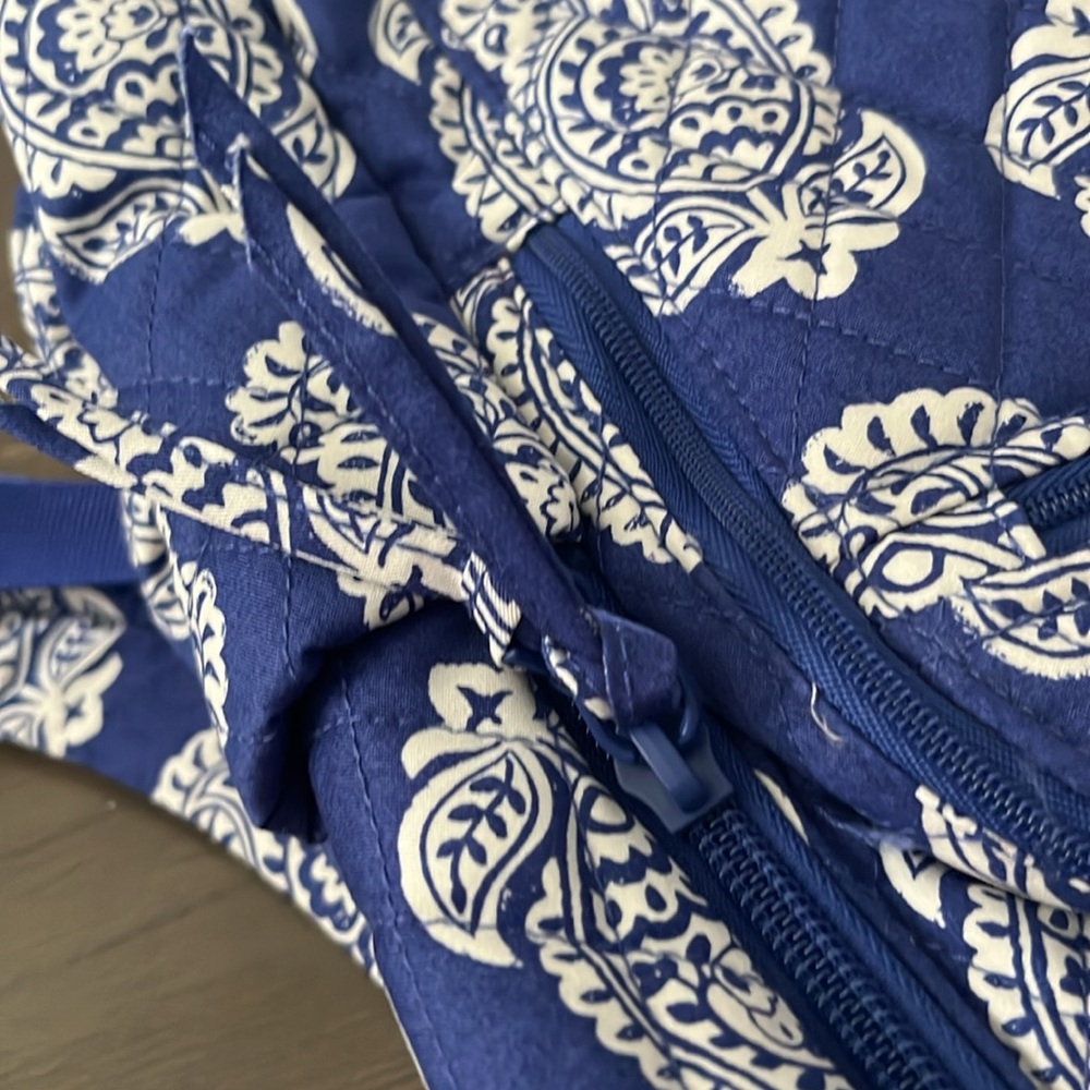 NWT! Vera Bradley Bancroft Blue Paisley Backpack - Picture 7 of 11